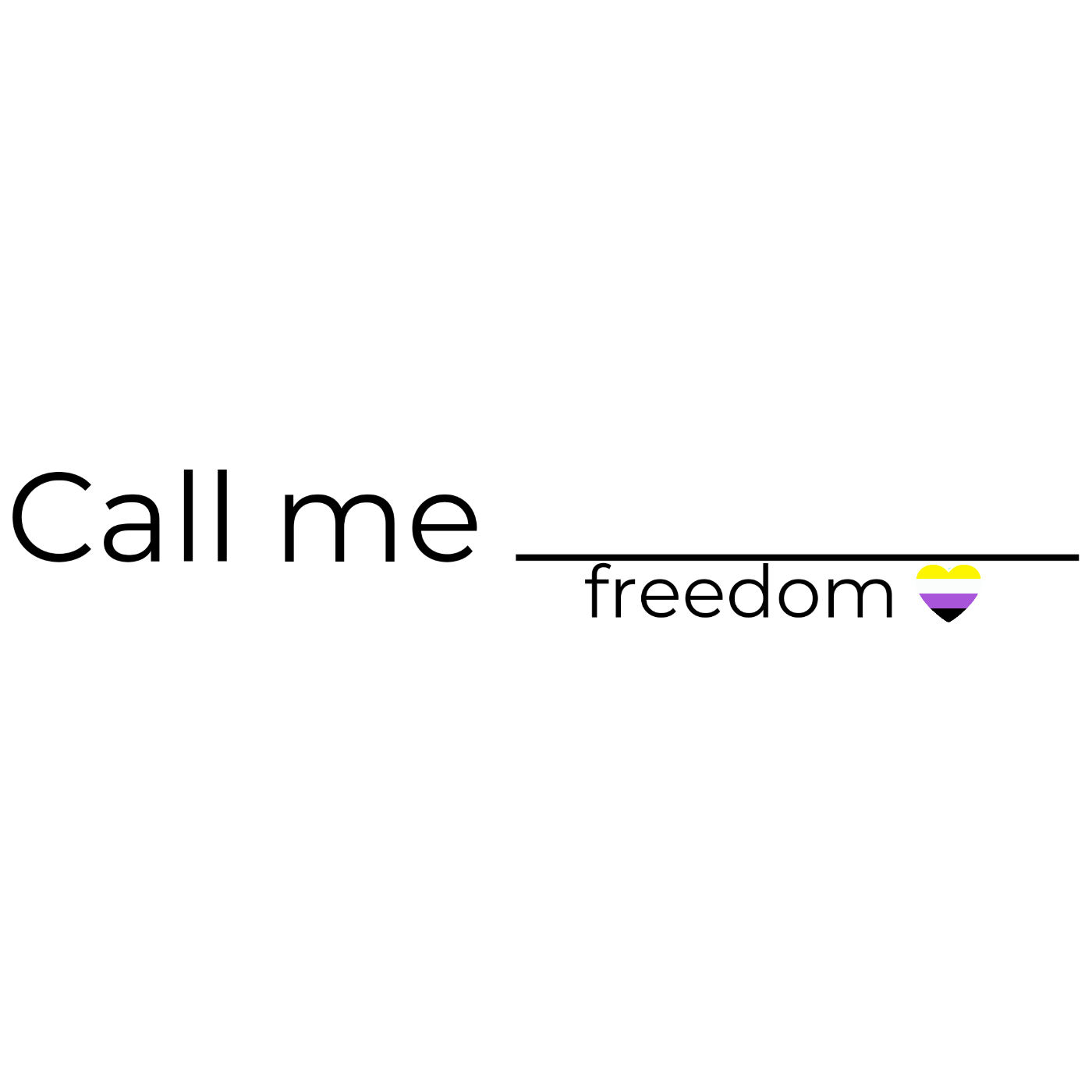 Call me … (Nonbinary-Flagge)