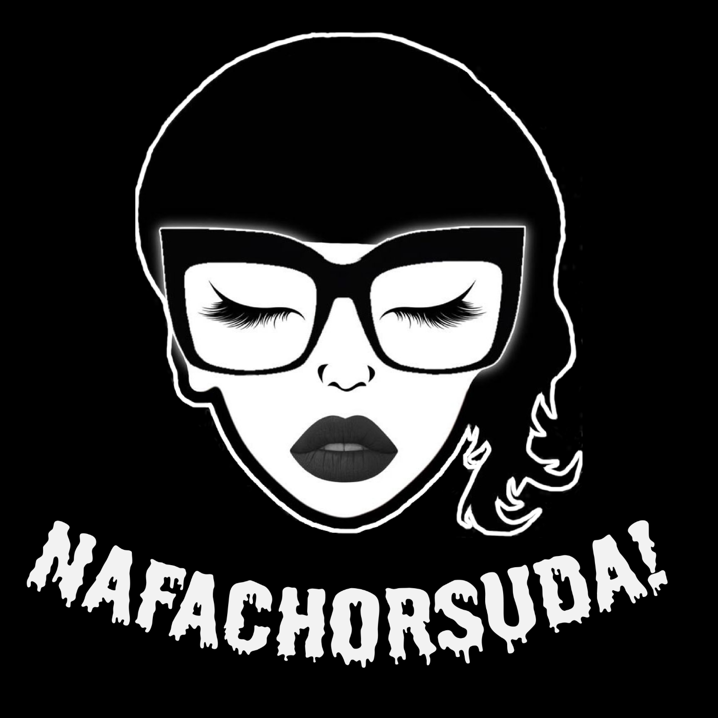 Nafachorsuda! Weiße Schrift