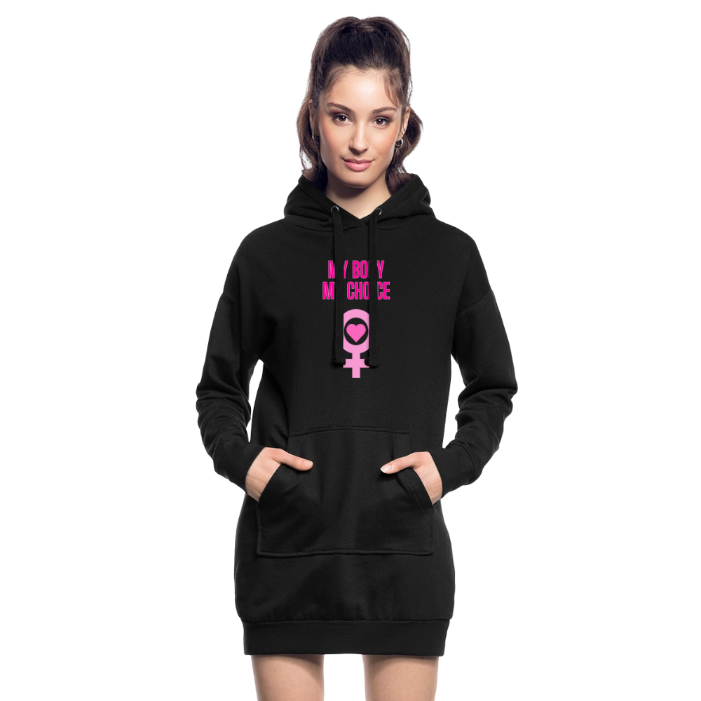 My Body My Choice "Pink Power Edition" - Hoodie-Kleid - Schwarz