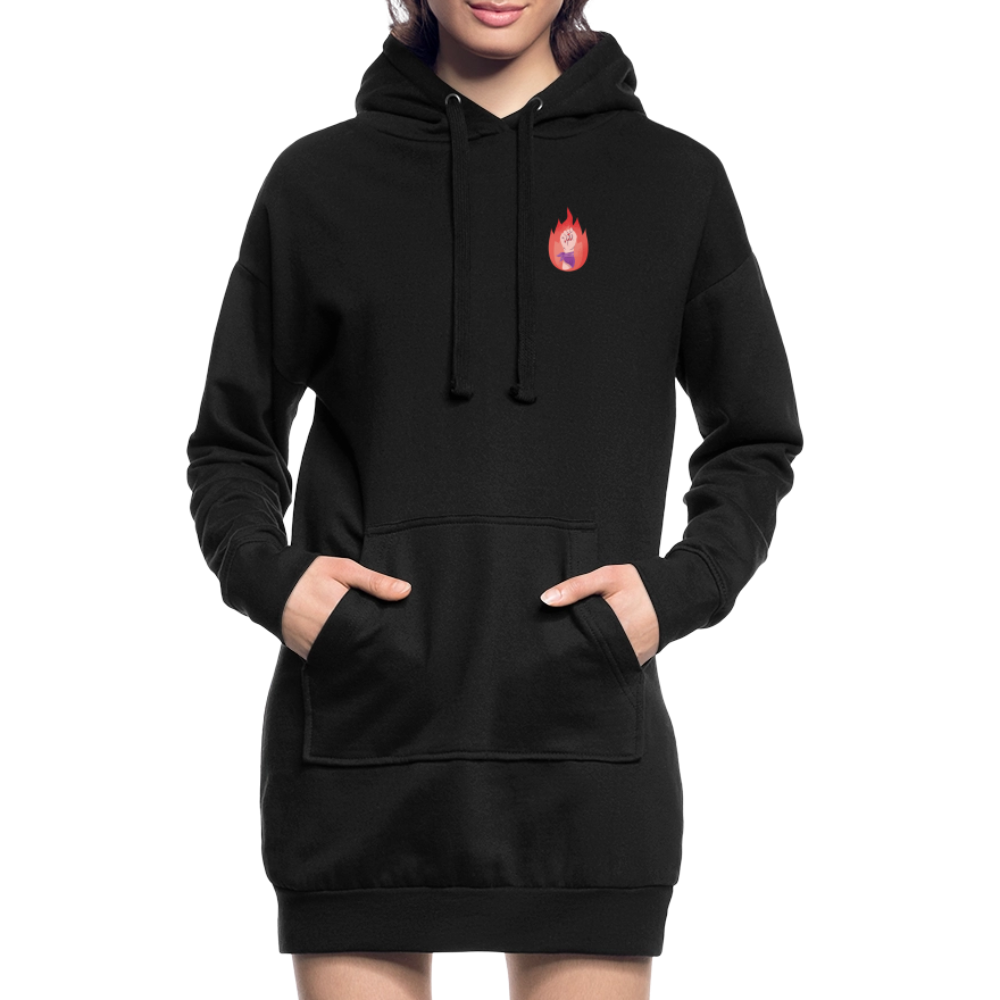 It's a Beautiful Day to Smash the Patriarchy Backprint - "Frauen" Hoodie-Kleid - Schwarz