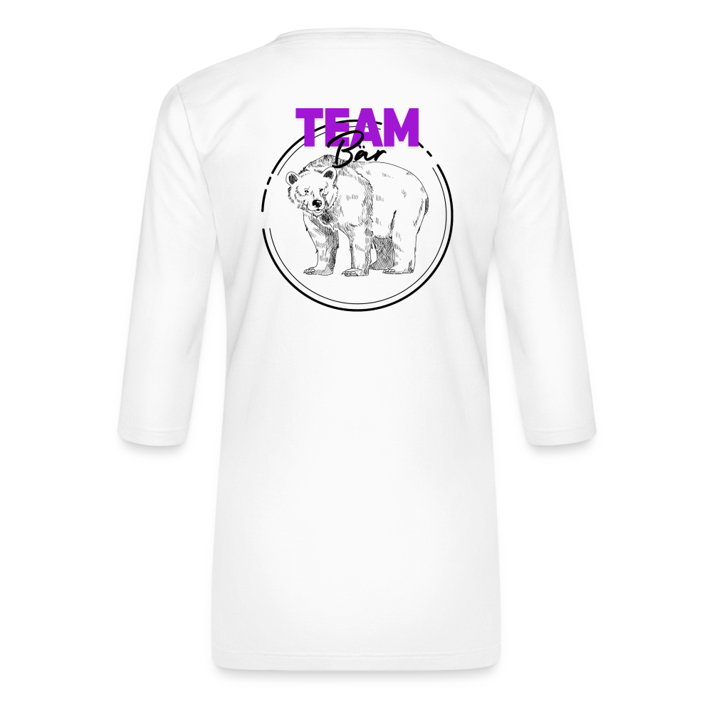 Team Bär Backprint “Frauen” 3/4-Arm Shirt - Weiß