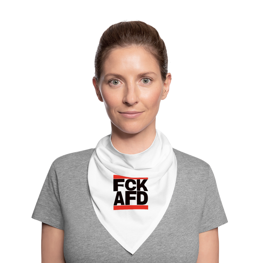 FCK AFD (schwarze Schrift) - Bandana - Weiß