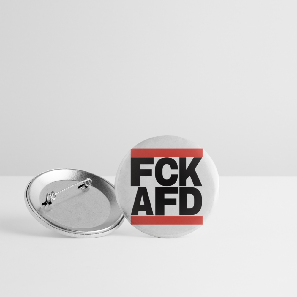 FCK AFD (schwarze Schrift) - Buttons klein 5x - Weiß