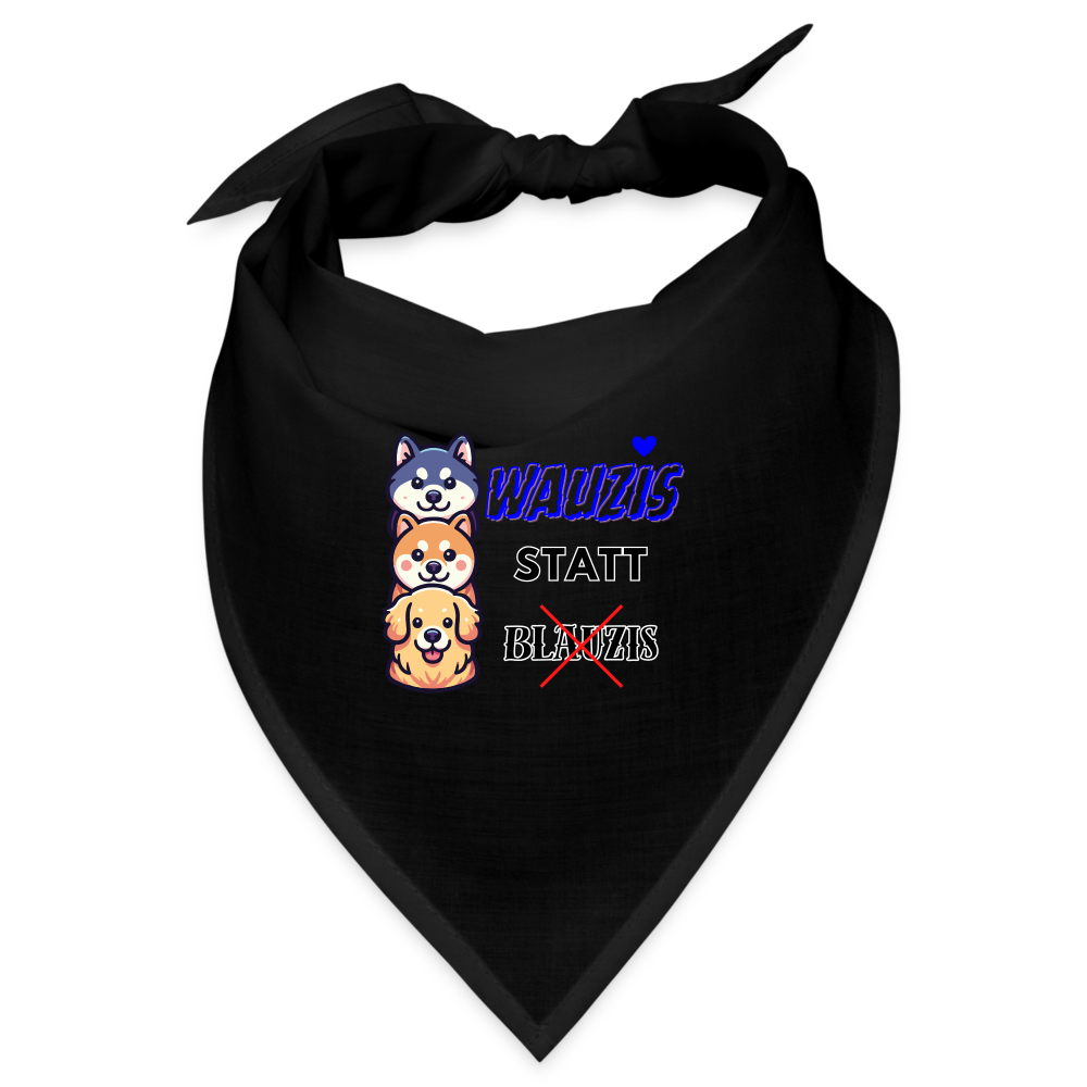 Wauzis statt Blauzis Bandana - Schwarz