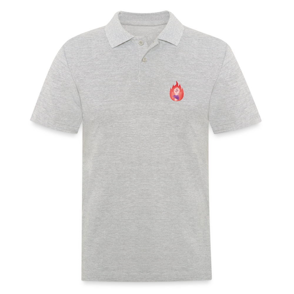 It's a Beautiful Day to Smash the Patriarchy Backprint "Männer" Polo Shirt - Grau meliert