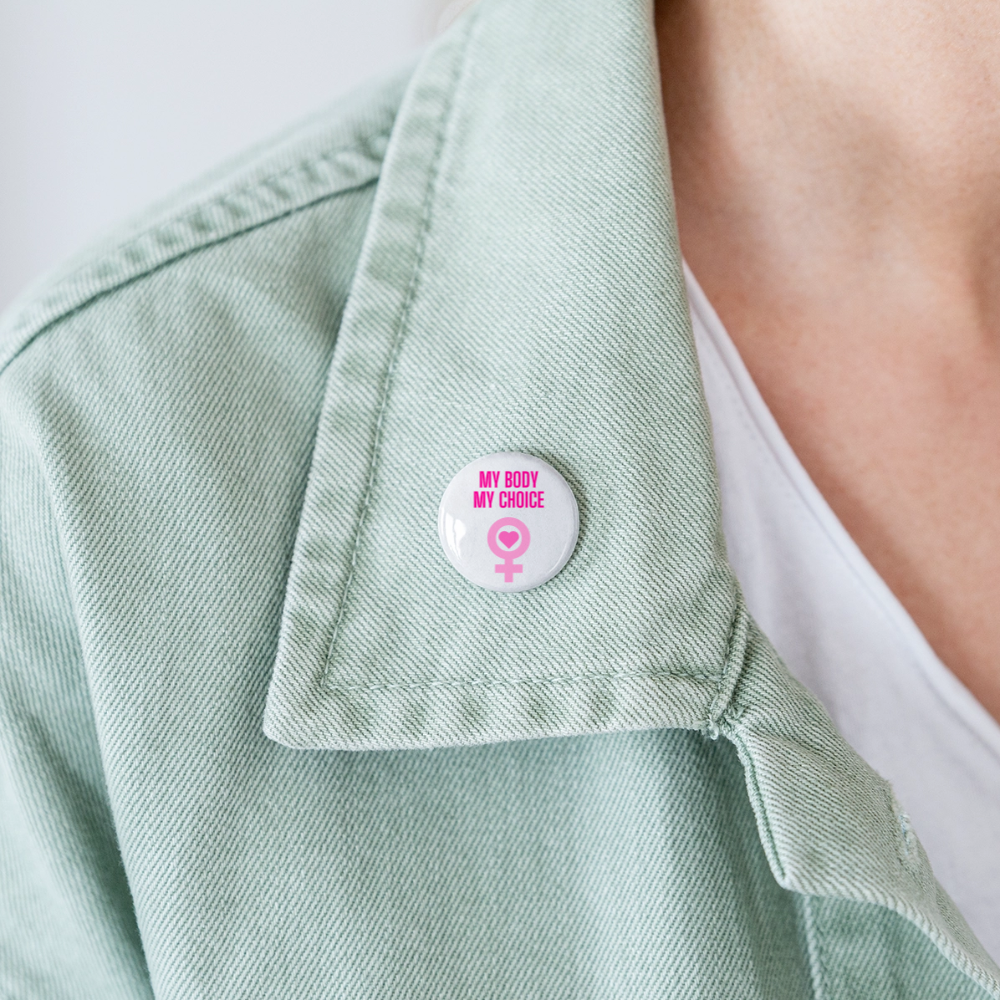 My Body My Choice "Pink Power Edition" - Buttons klein 5x - Weiß