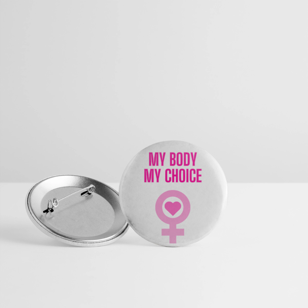 My Body My Choice "Pink Power Edition" - Buttons klein 5x - Weiß