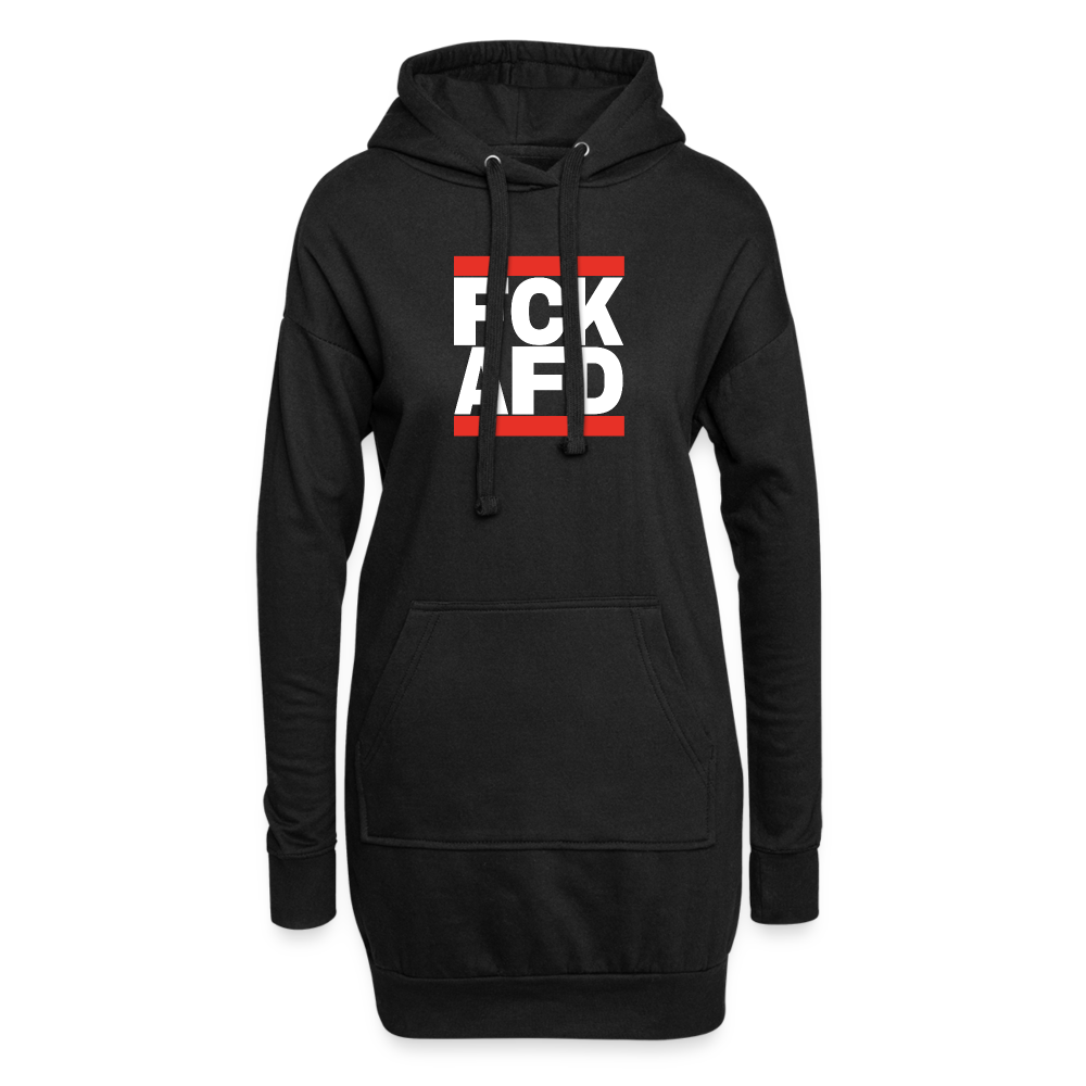 FCK AFD (weiße Schrift) - Hoodie-Kleid - Schwarz