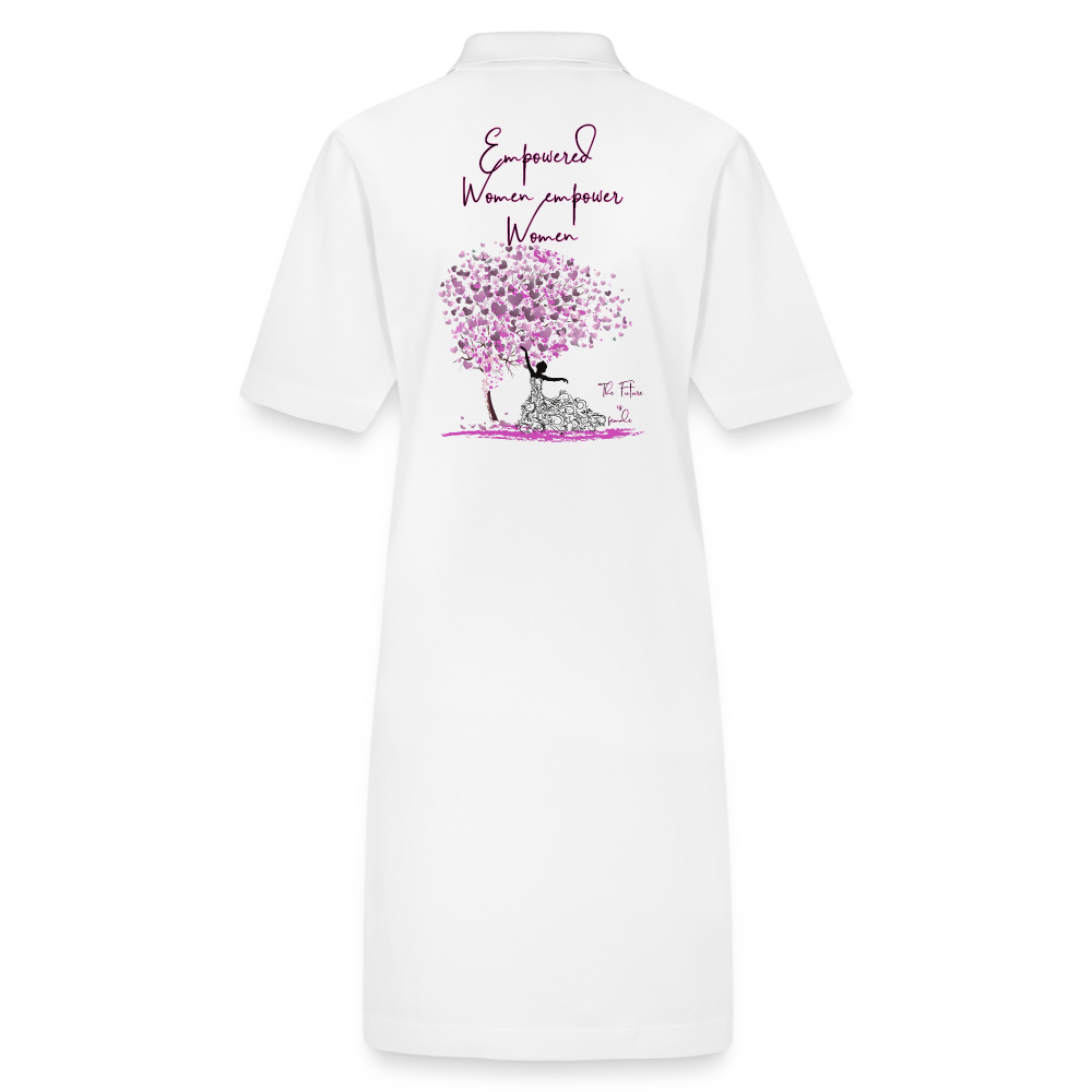 Empowered Women empower Women Backprint "Frauen" Stanley/Stella Bio-Polokleid - Weiß