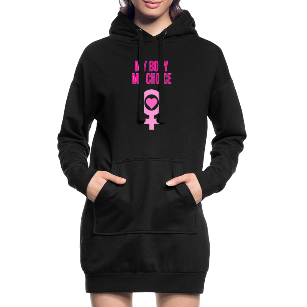 My Body My Choice "Pink Power Edition" - Hoodie-Kleid - Schwarz