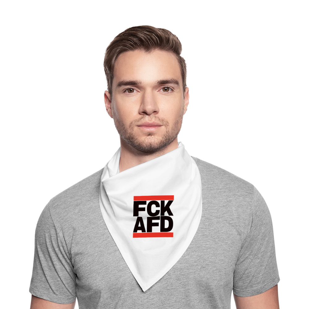 FCK AFD (schwarze Schrift) - Bandana - Weiß