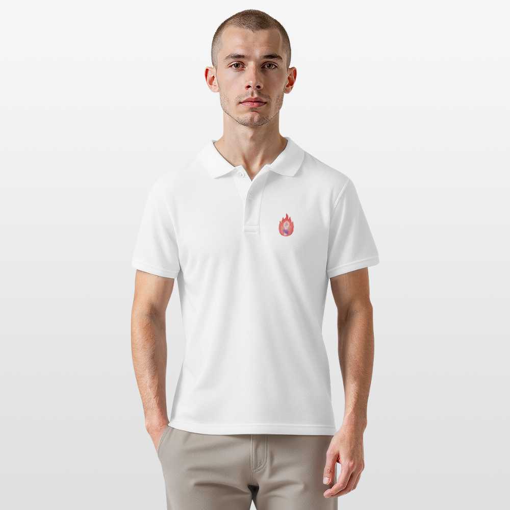 It's a Beautiful Day to Smash the Patriarchy Backprint "Männer" Polo Shirt - Weiß