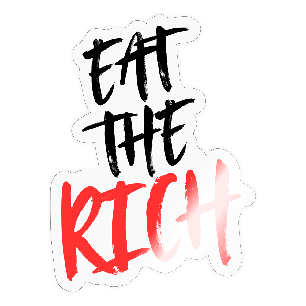 Eat the Rich "Skull Edition" - Sticker (groß) - Transparent glänzend