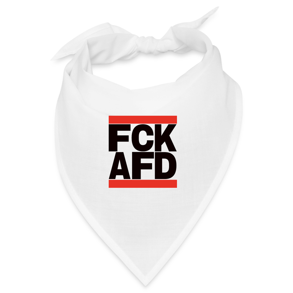 FCK AFD (schwarze Schrift) - Bandana - Weiß