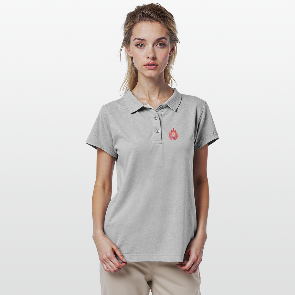 It's a Beautiful Day to Smash the Patriarchy Backprint "Frauen" Polo Shirt - Grau meliert