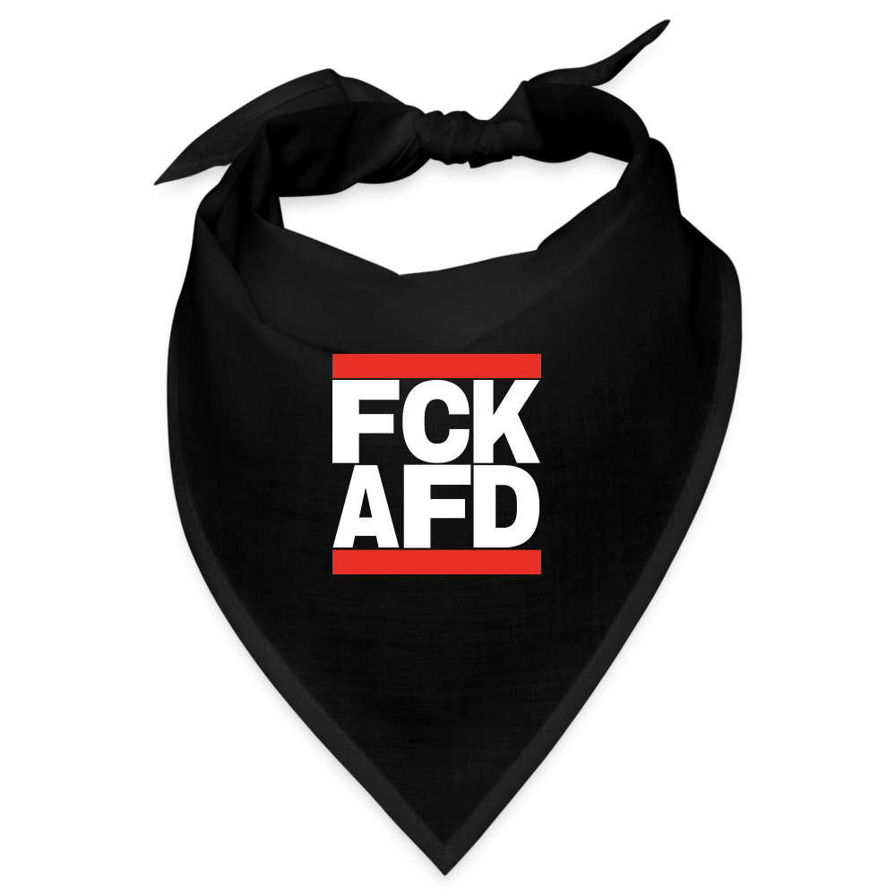 FCK AFD (weiße Schrift) - Bandana - Schwarz