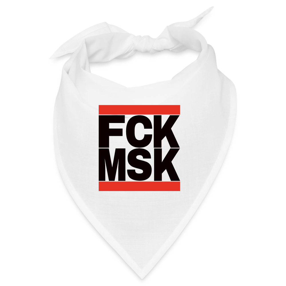 FCK MSK (schwarze Schrift) - Bandana - Weiß