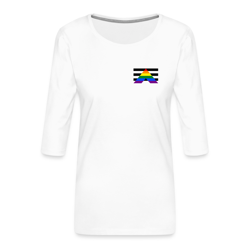 Straight Ally Pride Flag “Frauen” 3/4-Arm Shirt - Weiß