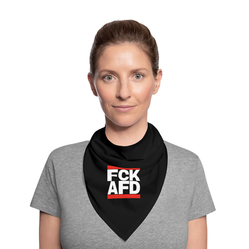 FCK AFD (weiße Schrift) - Bandana - Schwarz