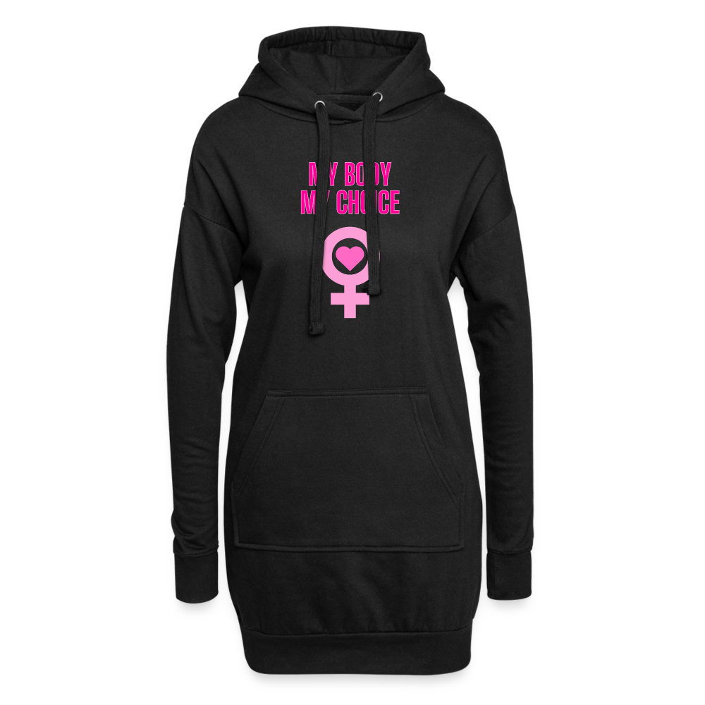 My Body My Choice "Pink Power Edition" - Hoodie-Kleid - Schwarz