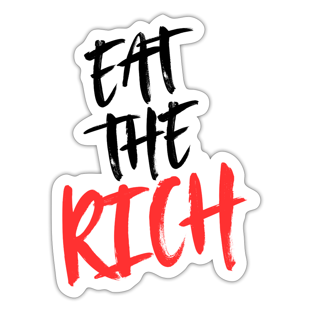 Eat the Rich "Skull Edition" - Sticker (groß) - Mattweiß