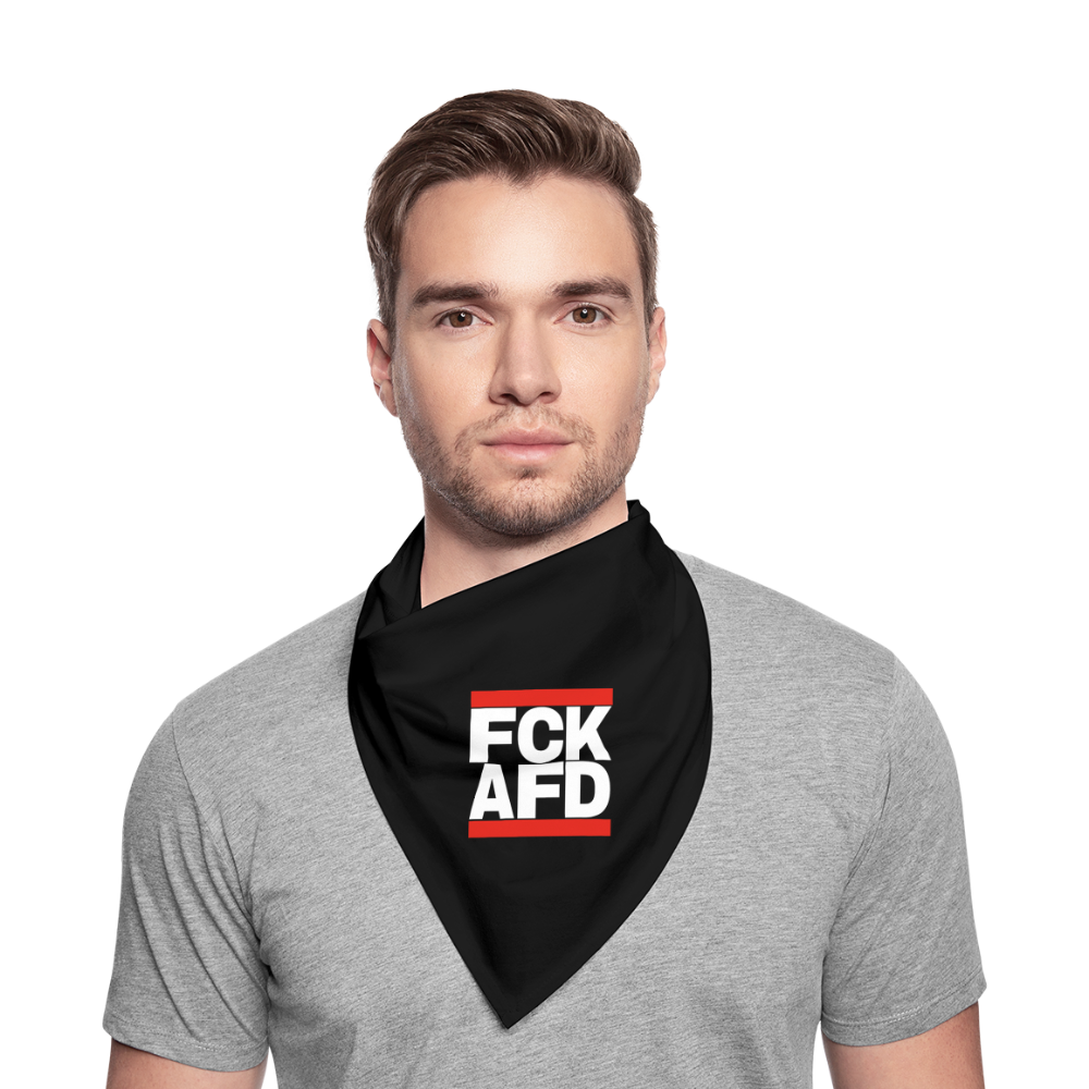 FCK AFD (weiße Schrift) - Bandana - Schwarz