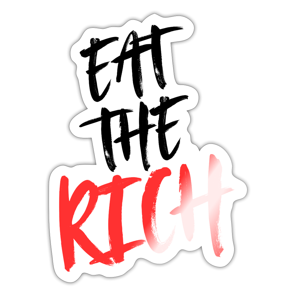 Eat the Rich "Skull Edition" - Sticker (groß) - Weiß glänzend