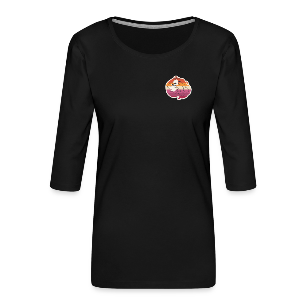 Lesbische Bieber “Frauen” 3/4-Arm Shirt - Schwarz