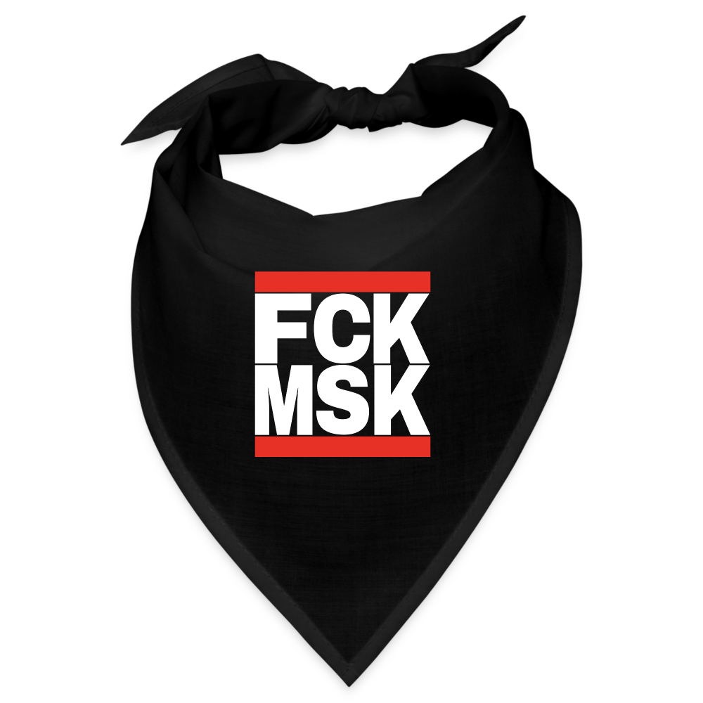 FCK MSK (weiße Schrift) - Bandana - Schwarz