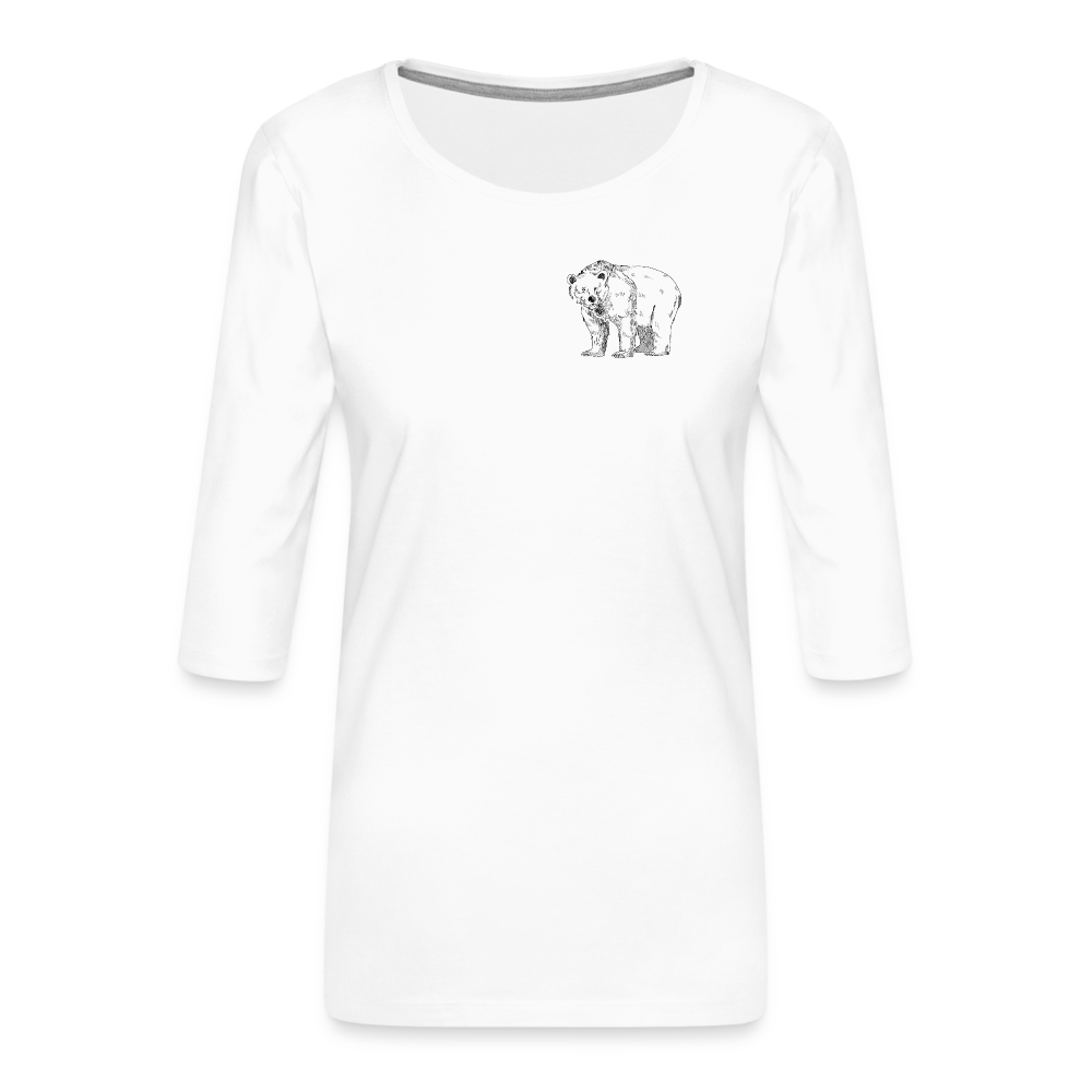 Team Bär Backprint “Frauen” 3/4-Arm Shirt - Weiß