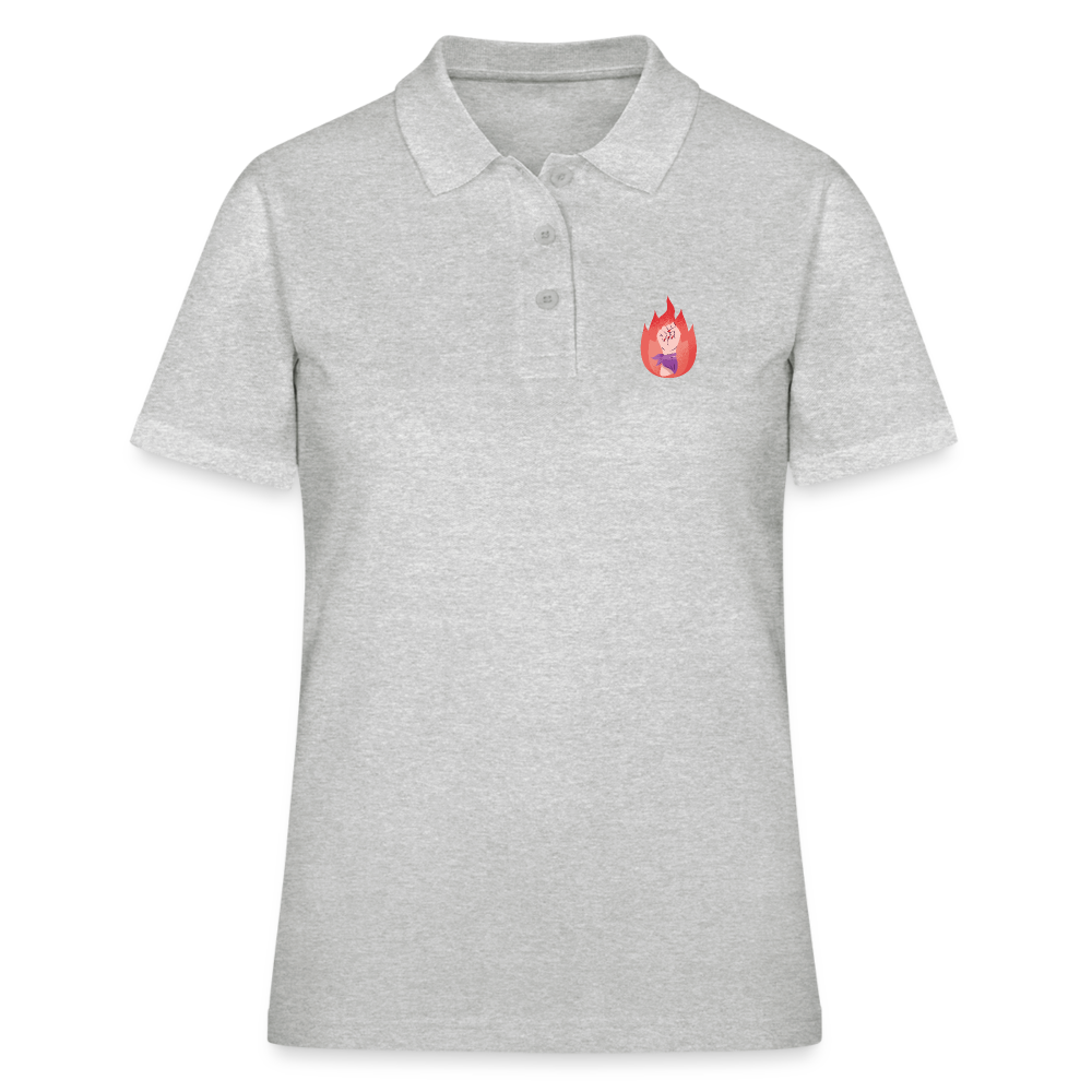 It's a Beautiful Day to Smash the Patriarchy Backprint "Frauen" Polo Shirt - Grau meliert