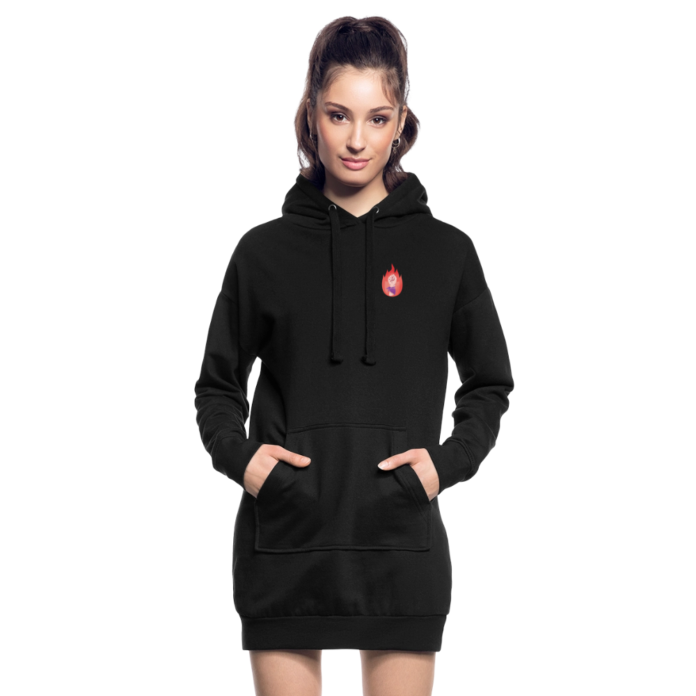 It's a Beautiful Day to Smash the Patriarchy Backprint - "Frauen" Hoodie-Kleid - Schwarz