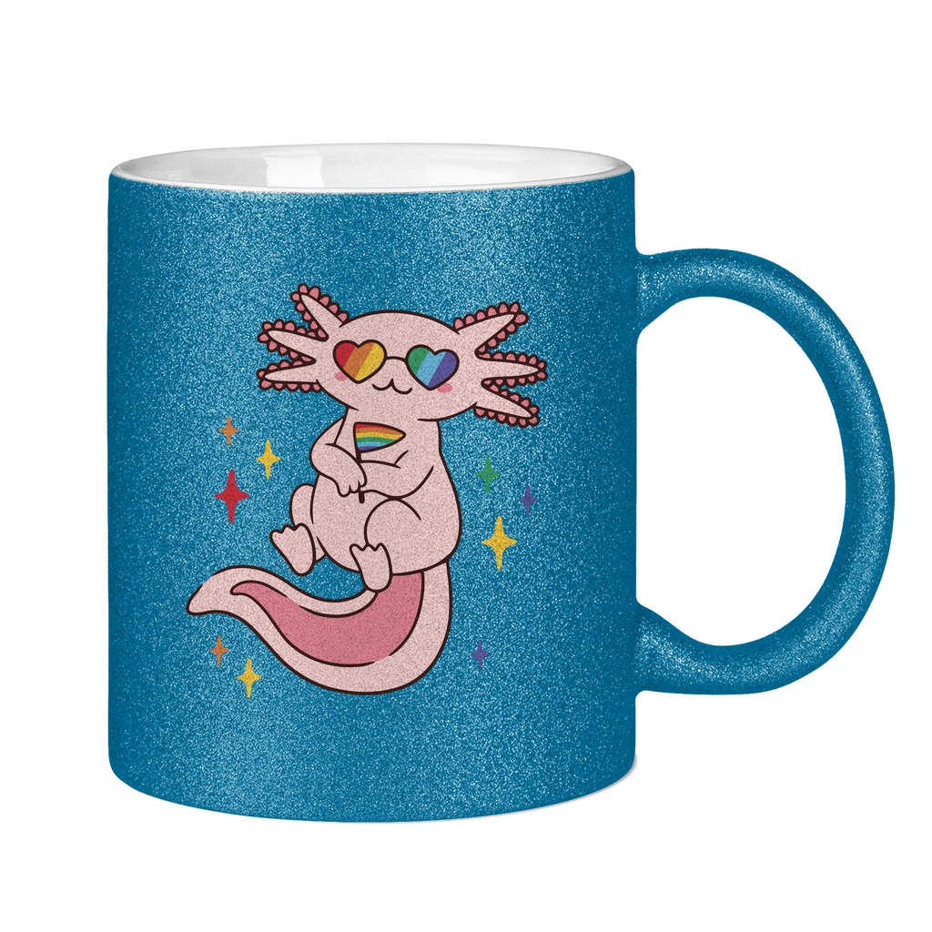 Pride Axolotl Tasse (glitzer)