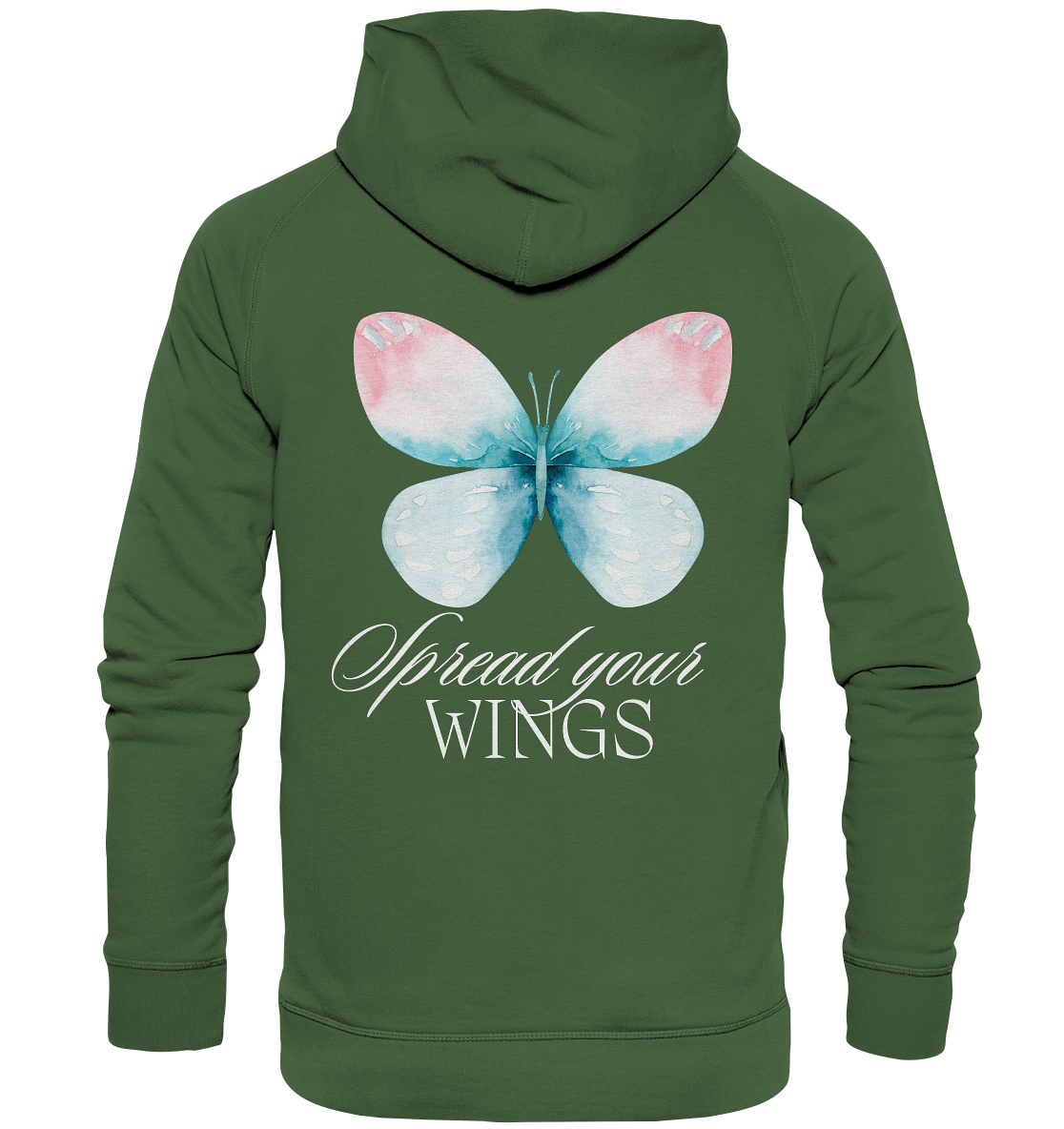 Spread your Wings (weiße Schrift) Hoodie