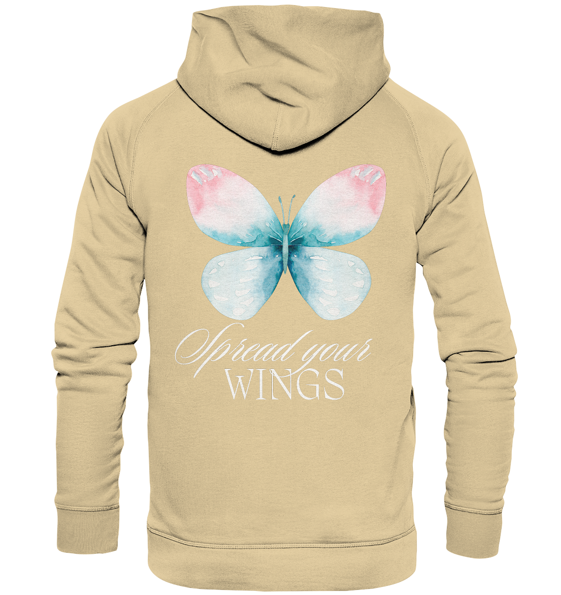 Spread your Wings (weiße Schrift) Hoodie