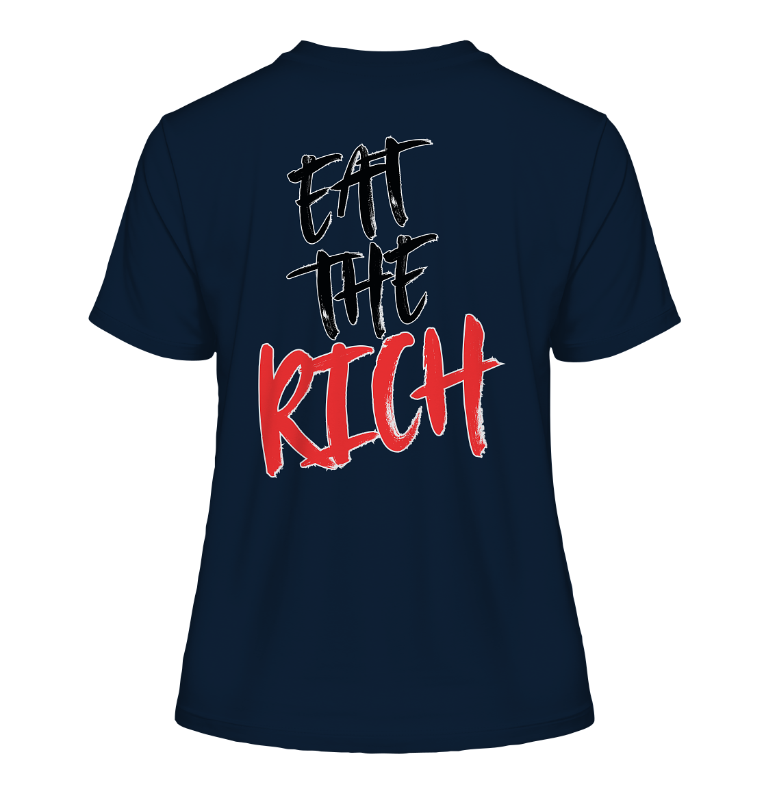 Eat the Rich "Skull Edition" Backprint - Fitted Ladies Organic Shirt