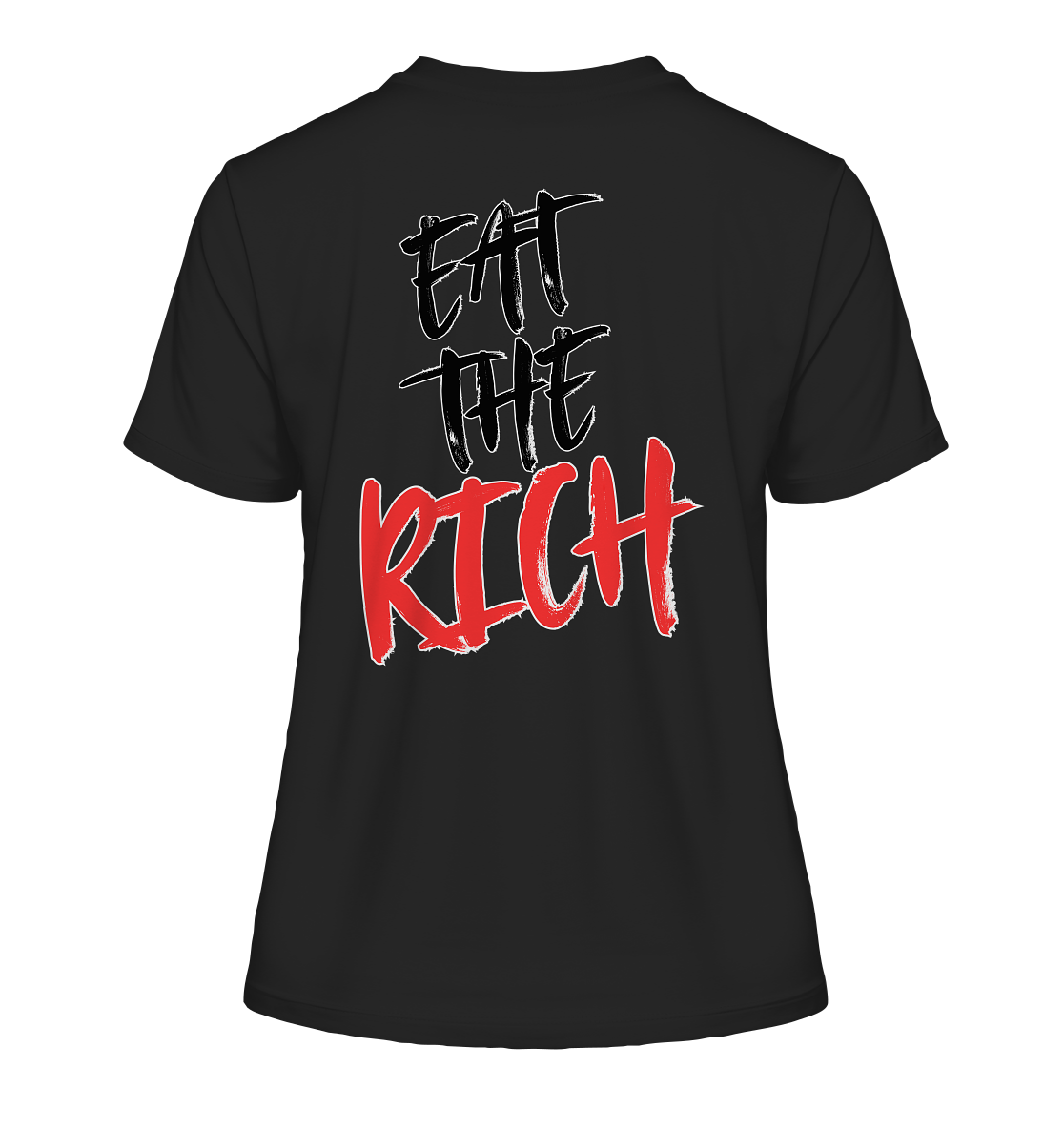 Eat the Rich "Skull Edition" Backprint - Fitted Ladies Organic Shirt