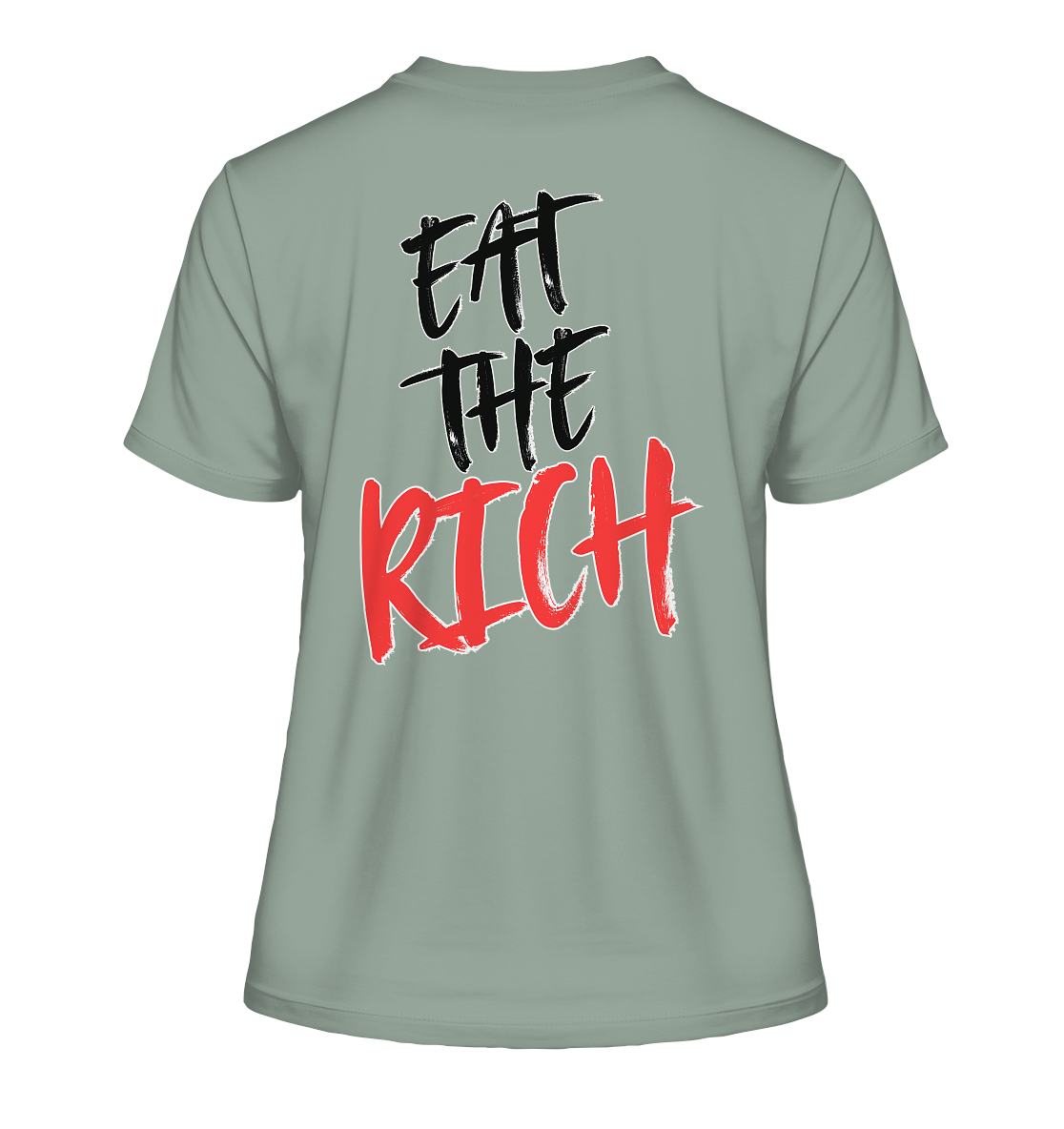 Eat the Rich "Skull Edition" Backprint - Fitted Ladies Organic Shirt