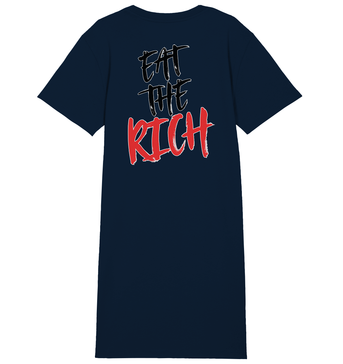 Eat the Rich "Skull Edition" Backprint - Ladies Organic Shirt Dress