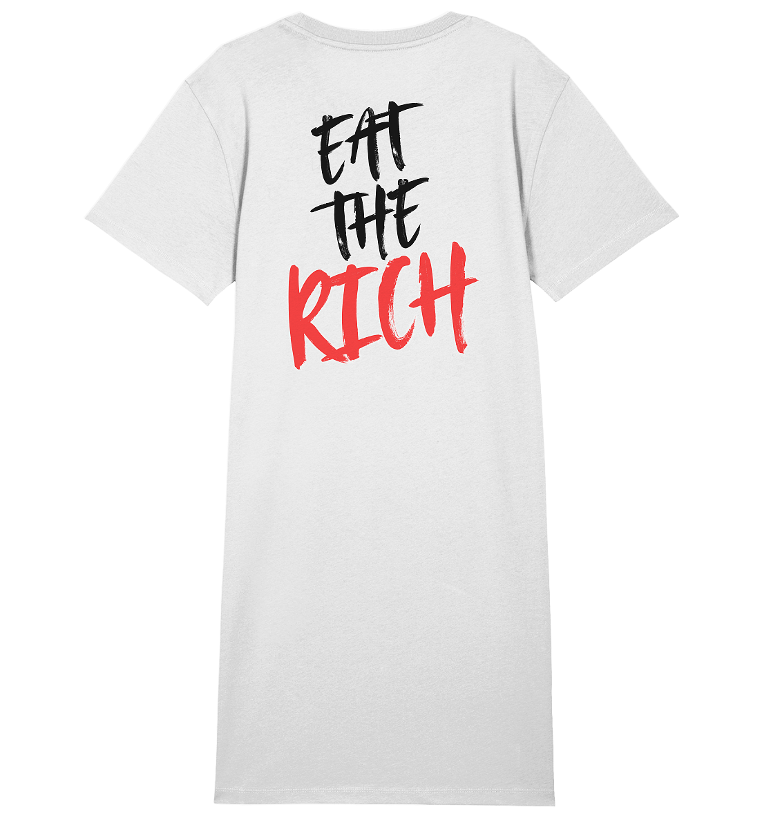 Eat the Rich "Skull Edition" Backprint - Ladies Organic Shirt Dress