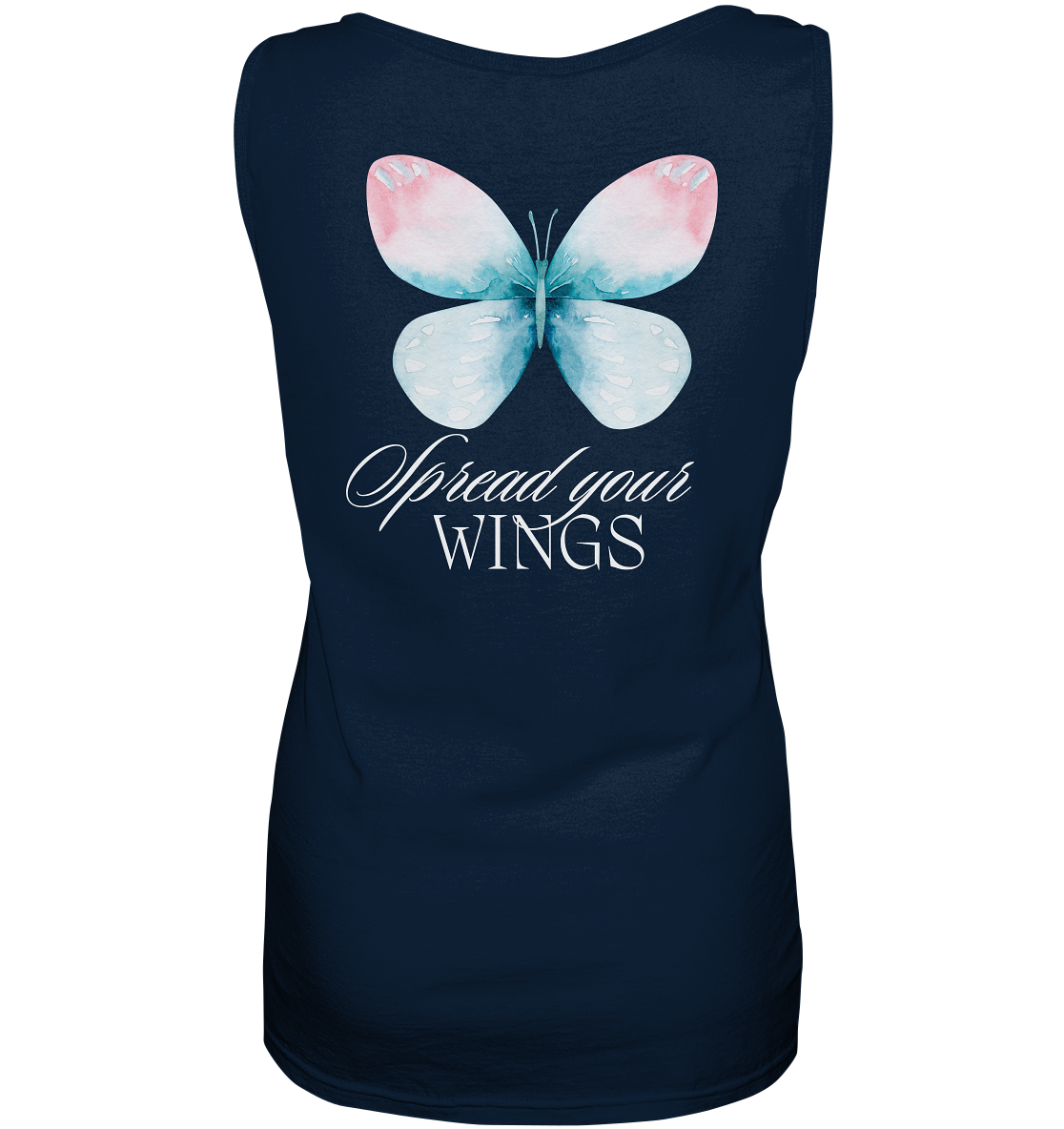 Spread your Wings (weiße Schrift) “Frauen” Tank-Top