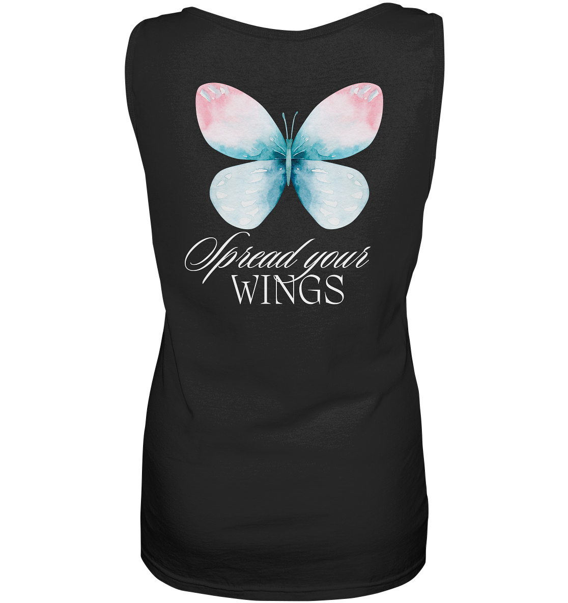 Spread your Wings (weiße Schrift) “Frauen” Tank-Top