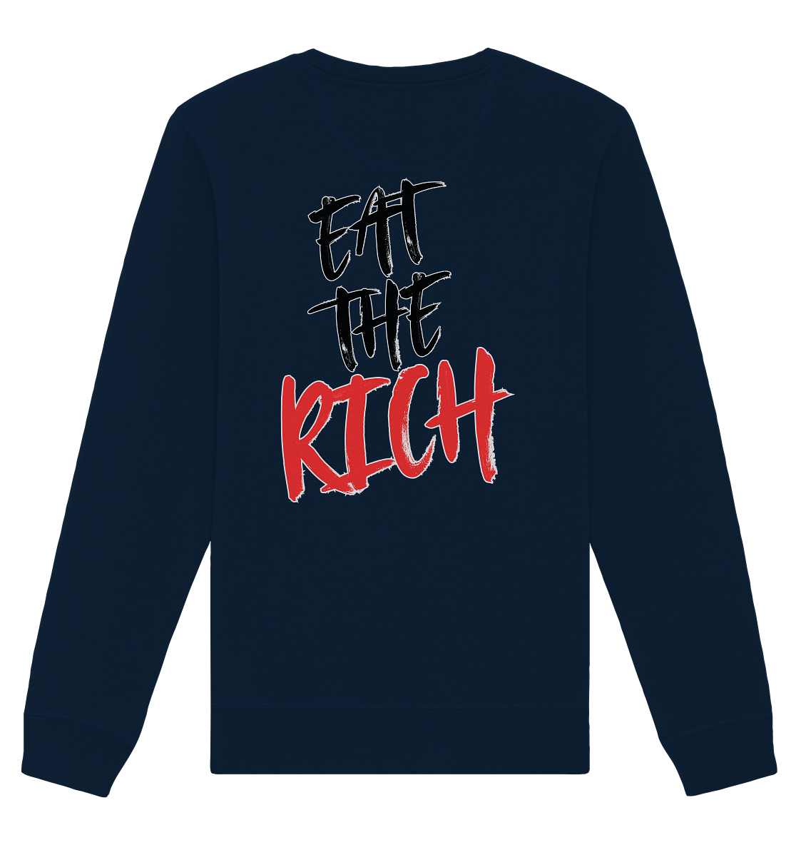 Eat the Rich "Skull Edition" Backprint - Organic Basic Unisex Sweatshirt