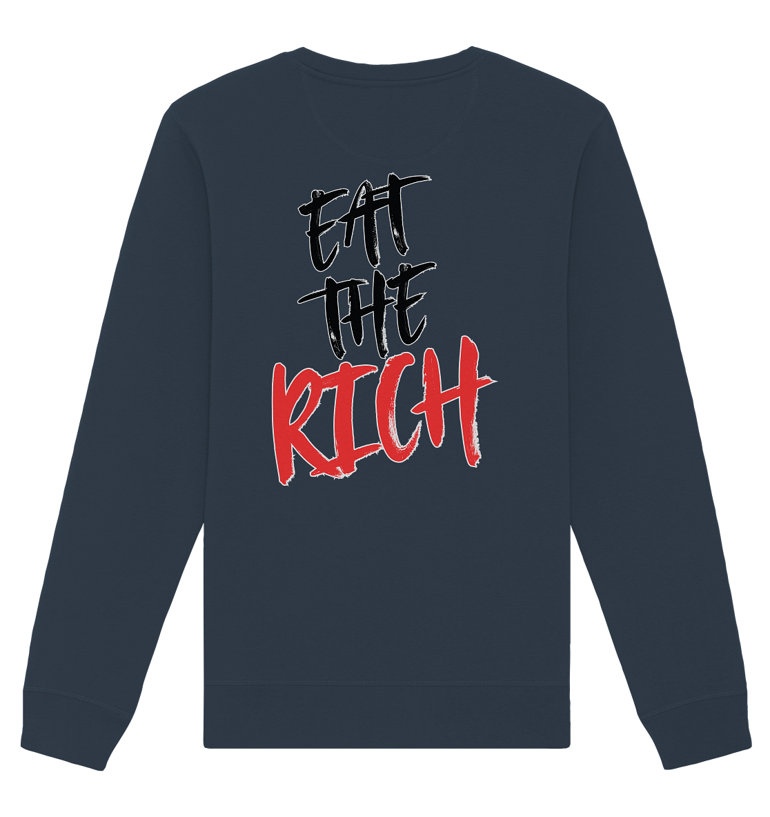 Eat the Rich "Skull Edition" Backprint - Organic Basic Unisex Sweatshirt