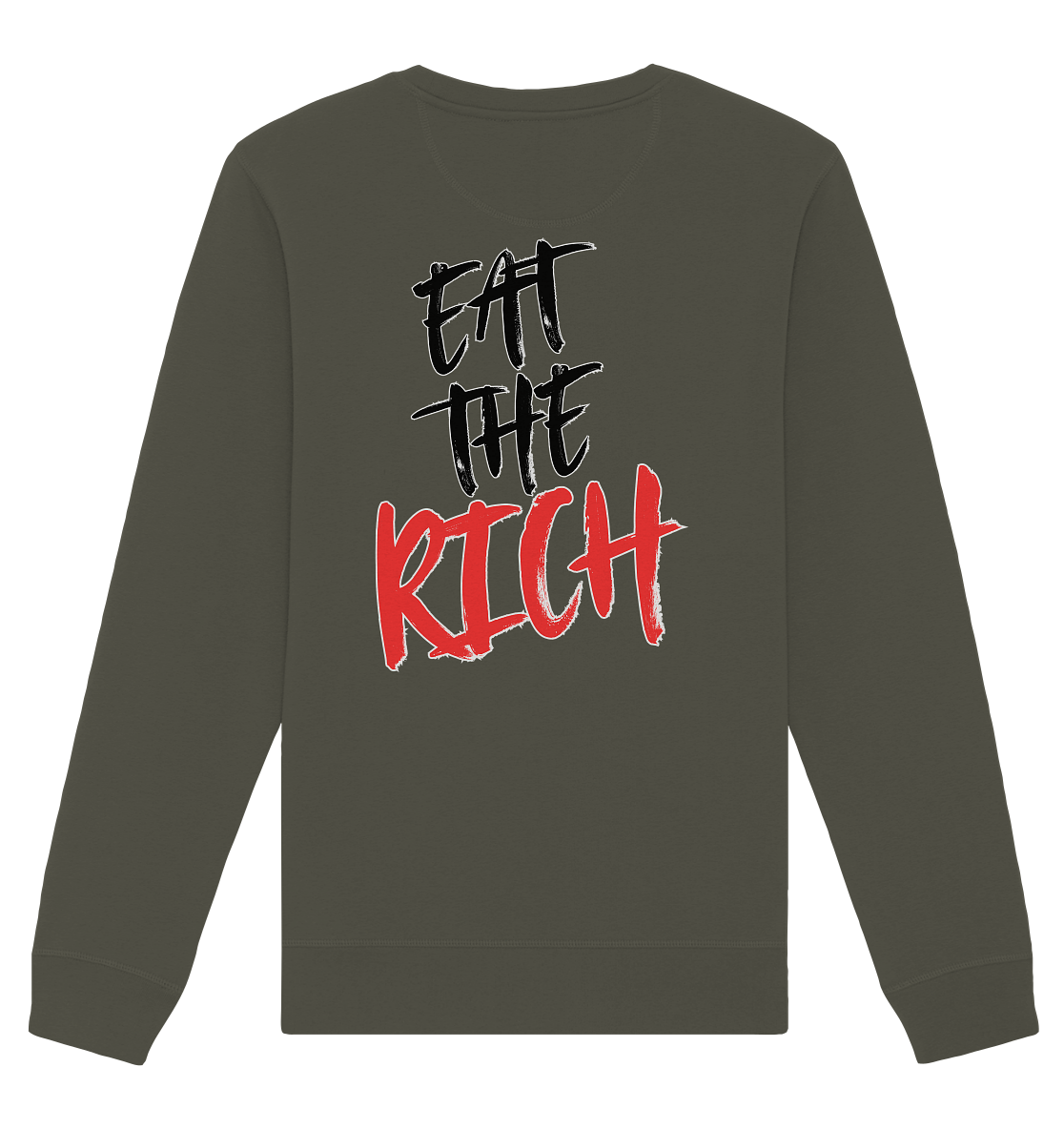 Eat the Rich "Skull Edition" Backprint - Organic Basic Unisex Sweatshirt