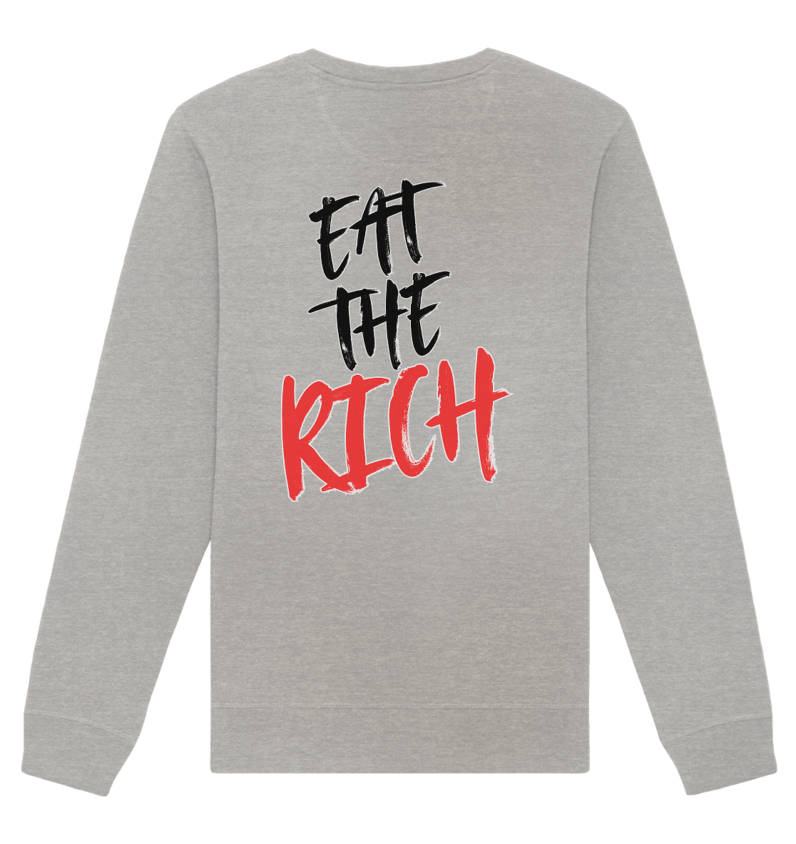 Eat the Rich "Skull Edition" Backprint - Organic Basic Unisex Sweatshirt