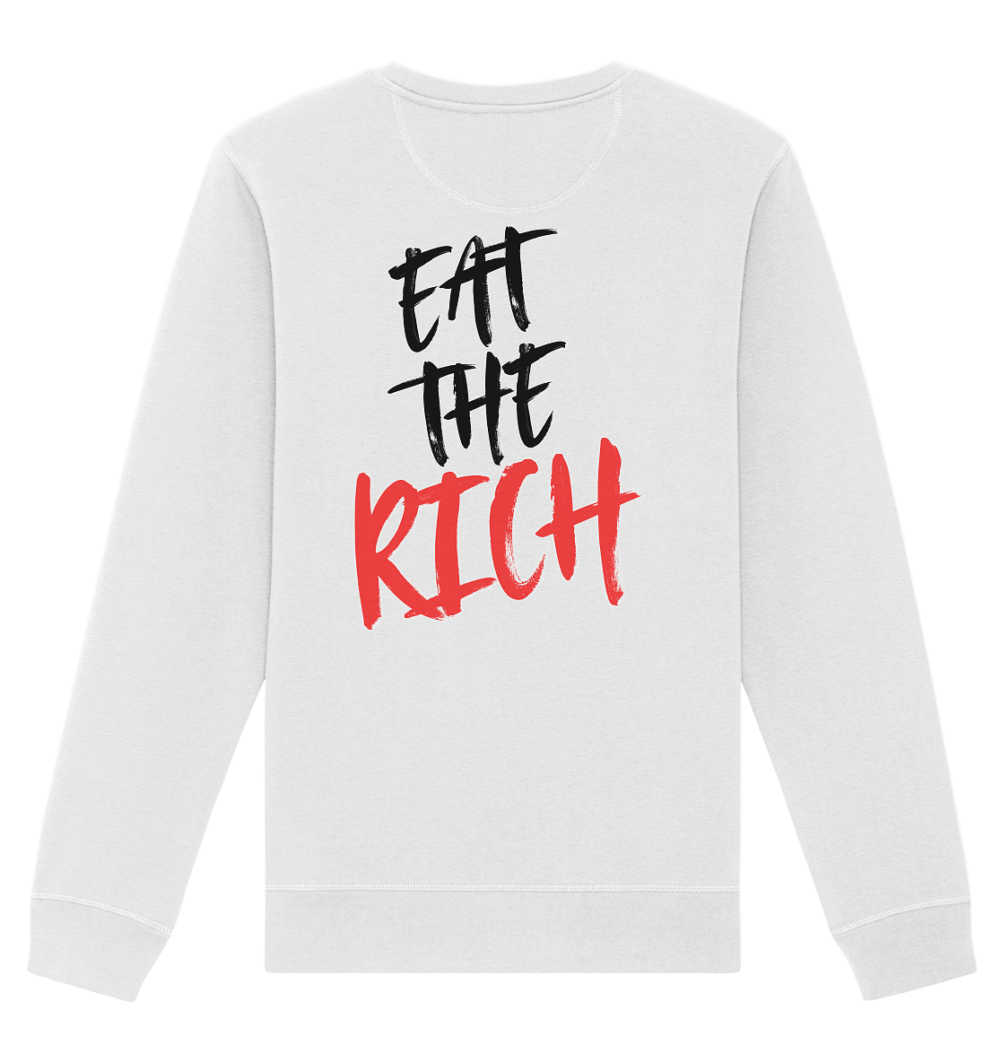 Eat the Rich "Skull Edition" Backprint - Organic Basic Unisex Sweatshirt