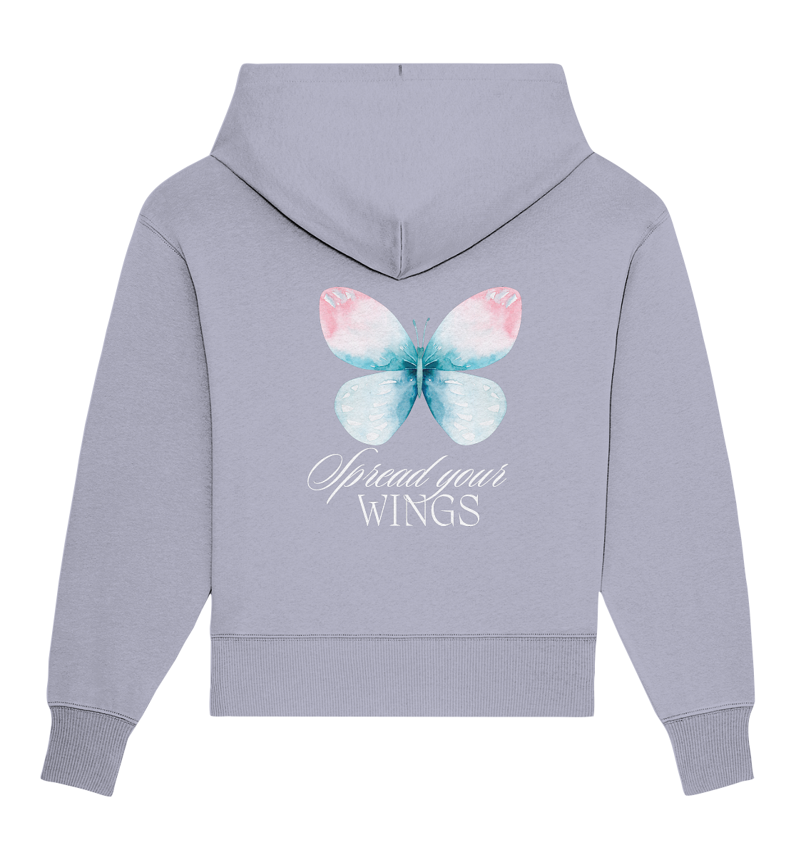 Spread your Wings (weiße Schrift) Oversize Hoodie