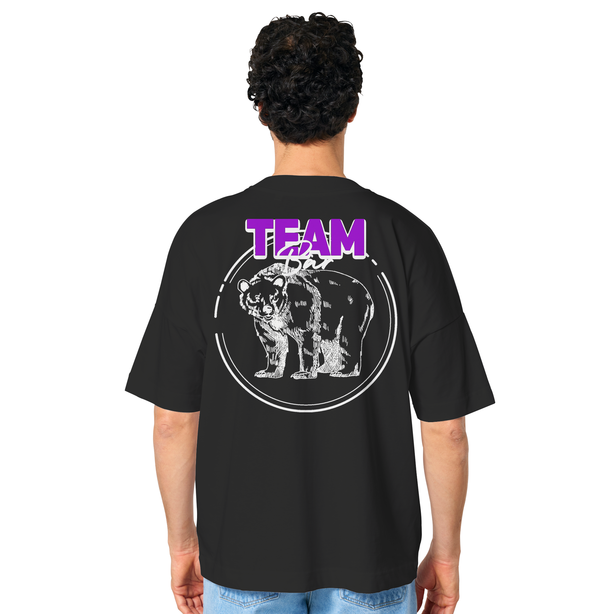 Team Bär Backprint (weiß) Oversize Shirt