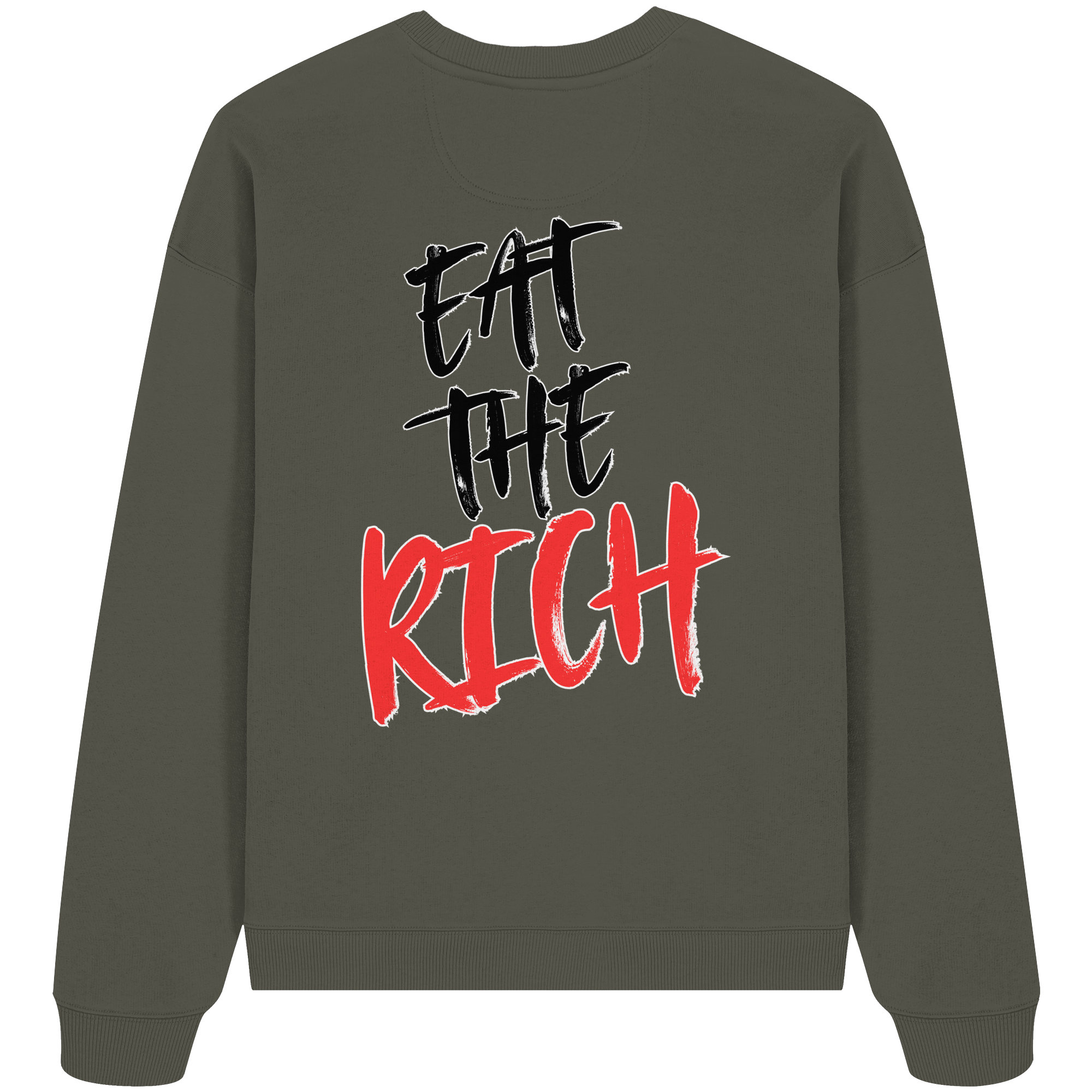 Eat the Rich "Skull Edition" Backprint - Organic Oversize Sweatshirt